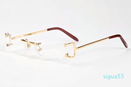 Wholesale-Quality Rimless Sunglasses Women Fashion Retro Horn Sun glasses Classic Female Gradient glass Men Vintage Eyeglasses lunettes