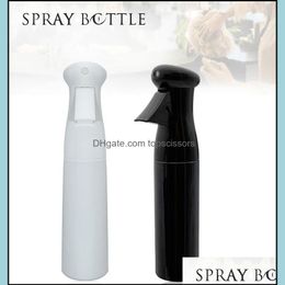 Hair Sprays Care Styling Tools Products Mist Spray Bottle 10 Oz 300Ml Empty Misting Bottles Plants Cleaning Black White Hairdressing Tool