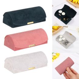 Jewellery Pouches Bags Portable Arched Face Velvet High-end Ring Earring Accessories Jewel Case Storage Box Edwi22