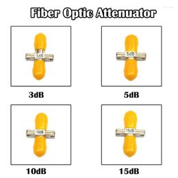 Fibre Optic Equipment 5 Pieces ST Fixed Flange Attenuator 3dB 5dB 10dB 15dB SM Single Mode Simplex FTTH Ethernet Networking