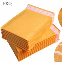 100pcs Yellow Kraft Foam lope Bag Different Specifications Mailers Padded With Bubble Mailing Y200709