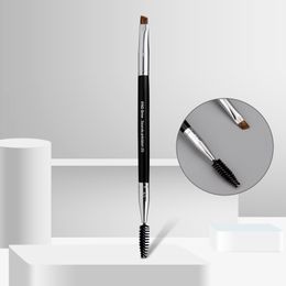 PRO Eye Brow Makeup Brush #20 - Black Angled Edge Definer Beauty Cosmetics Brush Tools