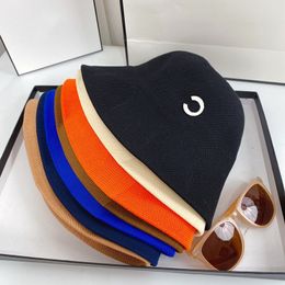 Classic Men Designer Buckets Hat For Women Ice Silk Breathable Fisherman's Hats Sun Cap Beach Summer Orange Ball Caps Casquette