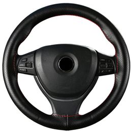Steering Wheel Covers Genuine Leather Cover With Needles And Thread DIY Braid Car Suitable For Diameter 38cmSteering