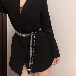 Belts Korean Version Ladies Love Metal Silver Waist Chain Dress Shirt Decoration Fashion For Women Luxury Designer BrandBelts