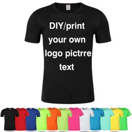 Personalized T shirt Customization Ice Silk Quick Drying Men s Comfortable Casual Sports Short Sleeve 220712
