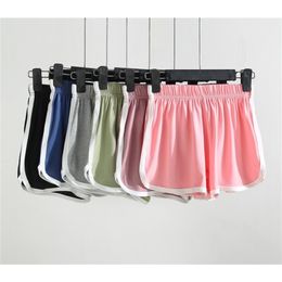 Sports shorts women summer casual wear three-quarter pants Korean fashion yoga beach pants candy Colour pants 220419
