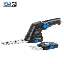 2 in 1 Electric Hedge Trimmer Cordless 3.6V USB Household Lawn Rechargeable Shear Pruning Mower Garden Tools 220727