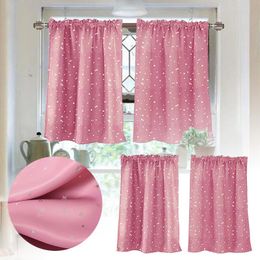 Curtain & Drapes Curtains Girl Star Short Small Rod Kitchen Coffee Shower For BathroomCurtain