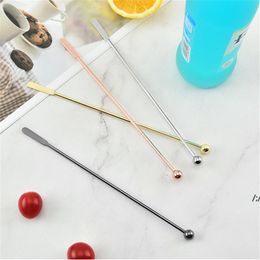 Bar Tools Stainless Steel Coffee Beverage Stirrers Stir Cocktail Drink Swizzle Stick with Small Rectangular Paddles JLB15218