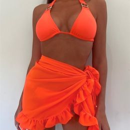Thin Mesh Mini Ruffle Skirts Women Cover Up Tassel Dress Bikini Candy Colour Bathing Skirt Swimsuit Beachwear Wrap 220616