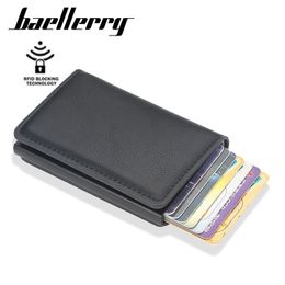 Card Holders Business Card Metal Shell Clamp Cover Wallent Male