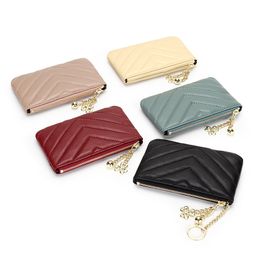 Fashion Zero Wallet Ladies Small Mini Wallet Korea Wallet 2022 New Fashion Versatile Leather Short Zipper Coin Bag