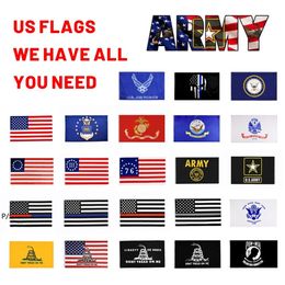 Wholesale 3x5ft American USA Flag US Army Banner Airforce Marine Corp Navy Flags Showing Your Patriotism Decoration House GCA13133