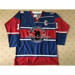 CeUf #11 moore St. John's IceCaps Royal Newfoundland Regiment Ice Hockey Jersey Men's Embroidery Stitched Customise any number and name Jerseys