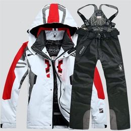 2020 NEW Men Warm Snowboarding Suits Men Winter Ski Suit Male Waterproof Breathable Snow Jacket Pant Ski Sets set de snowboard LJ201126