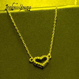 Chokers Cute Hallow Out Heart Choker White Gold Colour Necklace Wedding/Party/Anniversary Gift Women Romantic Jewellery Colar AN069Chokers