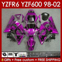 Bodys Kit For YAMAHA YZF R6 R 6 YZF600 600CC 98-02 Bodywork 145No.43 YZF 600 CC YZF-600 YZFR6 98 99 00 01 02 Frame YZF-R6 1998 1999 2000 2001 2002 Full Fairing rose flames