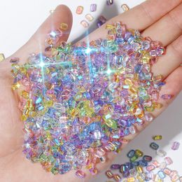 Nail Art Aurora Square Sugar Special-shaped Flat Bottom Drill Of Mixed Resin 3-dimensional Manicure Nails Accessories