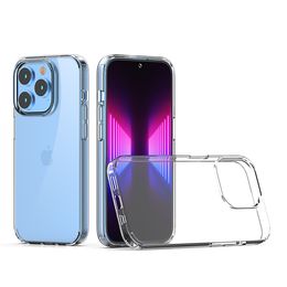 Clear Acrylic Hybrid Phone Cases For iPhone 16 pro max 14 14PRO 6.1 14Plus 13 12 11 XR 7 8 6splus S24 Ultra S24PLUS Crystal Shockproof Hard Covers B2