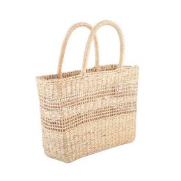 Wholale New Dign Summer Beach Bags Handmade Weaving Bamboo Rattan Straw Satchel