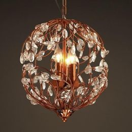 Pendant Lamps American Chandelier Lights Retro Crystal Firefly Dining Room Bar Coffee Shop Suspension Lamp Lighting FixturesPendant