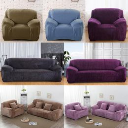 Chair Covers Solid Color Stretch Decor Slipcovers Sectional Elastic Couch Cover For Living Room L Shape Armchair Sofa 1/2/3seatChair