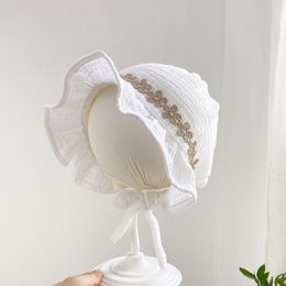 Infant Baby Girl Princess Hat Sunshade Cotton Cap Brim 0-1 Year Old Baby Spring Summer Hats