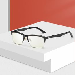 Fashion Sunglasses Frames Alloy Optical Eyeglasses Frame Half Rim Men Style Rectangular SpectaclesFashion