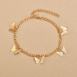 Anklets Modyle Fashion Butterfly For Women 2022 Bohemian Beach Anklet Gold Silver Colour Chain Ankle Bracelet On Leg Foot Jewellery Marc22
