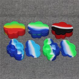 cloud shape assorted Colour silicone container box for Dabs Round Silicone Containers wax Jars Dab storage ash catcher