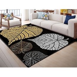 Abstract Flower Leaf Art Carpet For Living Room Bedroom Antislip Floor Mat Fashion Kitchen Area Rugs Y200527