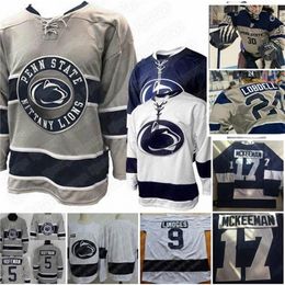 VipCeoNiK1 Custom Penn State Nittany Lions Hockey Jersey 9 Alex Limoges 10 Brandon Biro Oskar Autio Tim Doherty Kevin Wall Any Name Number