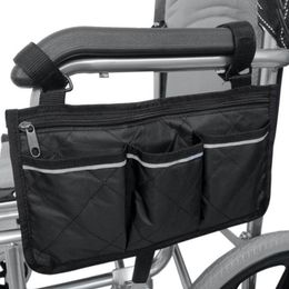 Storage Bags Rollator Walker Electric Scooter Wheelchair Side Pouch Bag - Chair Armrest Pocket Organiser Holder HolderStorage