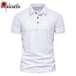 men's ship Anchor printed polo T-shirt fashion casual breathable T-shirt business office POLO shirt 220727