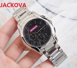 Popular Six Stiches Working Luxury Man Watches 42mm Full Fine Stainless Steel Dress Watch Quartz Clock High Quality Party Gifts Wristwatches