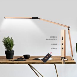Table Lamps Modern Swing Long Arm LED Desk Lamp Office Energy Saving Dimmer Eye Care LuminaireStudy Desktop Light With ClampTable