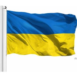 Ukraine Flag Ukrainian Flags 90x150cm House Decoration Banner Ukraine Garden National Flag Sign Polyester with Brass Grommets BBB14629