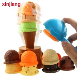 Simulation Miniature Food Ice Cream Stack Up Play Kitchen Toys Pretend Play Education Toy Gifts for Children Girls LJ201211