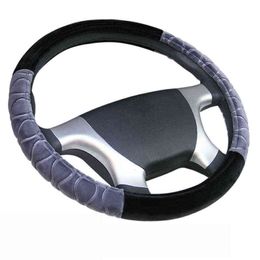 Super Soft Winter Warm Plush Car Truck Steering Wheel Cover Diameter 36 38 40 42 45 47 50Cm 7 Sizes Choose J220808