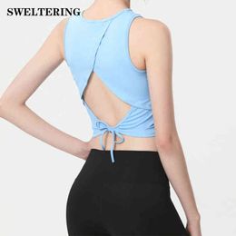 Summer New Yoga Vest Women Sexy Sleeveless Fitness Tops Quick Dry Hollow Out Clothing Workout Tank tops J220706