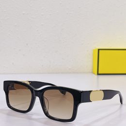 Mens Womens Designer OLock Sunglasses Rectangular Black Acetate OLock Glasses F4008 Temple Big Logo Highlight Brand Charm UV Protection Strap Original Box
