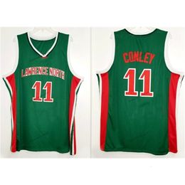 Nikivip Custom Retro Mike Conley #11 Lawrence North High School Basketball Jersey Stitched Green Size S-4XL Any Name And Number Top Quality Jerseys