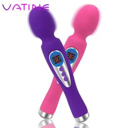 VATINE AV Magic Wand sexy Toys For Women Couples 9 Frequency 8 Modes G-Spot Massager Clitoris Nipple Stimulate Vibrating Dildo