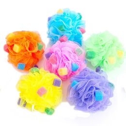 30 Gram Small Mesh Bath Sponge Pouf Colorful Shower Ball Scrubber for Kids BBB14546