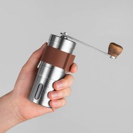 Portable Manual Coffee Grinders Mini Stainless Steel Hand Cranked Sea Salt Pepper Grinder Sichuan Peppercorns Grinding Machine Handmade Coffee Tool ZL0945