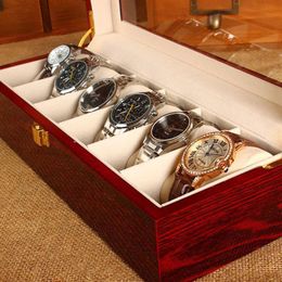 red wine gift box UK - wine red Wooden watch box Storage location Watches Boxes Luxury Watch Wooden Boxes Gift Box Jewelry Box 6 10 12 20 memory location279H