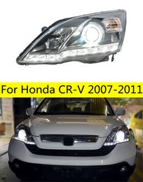 Car Styling Head Lamp for CR-V Headlights 2007-2011 CRV LED Headlight led DRL Double Lens Hid Bi Xenon Auto Accessories