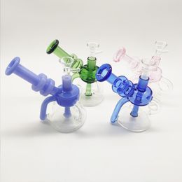 DPGWP038 6.5 inch colored Smoking hookah recycler glass water pipe breaker