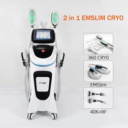 Multifunctional HIEMT 360 Cryolipolysis fat reduction slimming machine Double chin removal RF Ultrasound cavitation lose weight Device